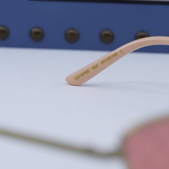 Final Price! Gucci GG1879S 004 Gold/Red with GG Pattern Sunglasses - Picture 7 of 12